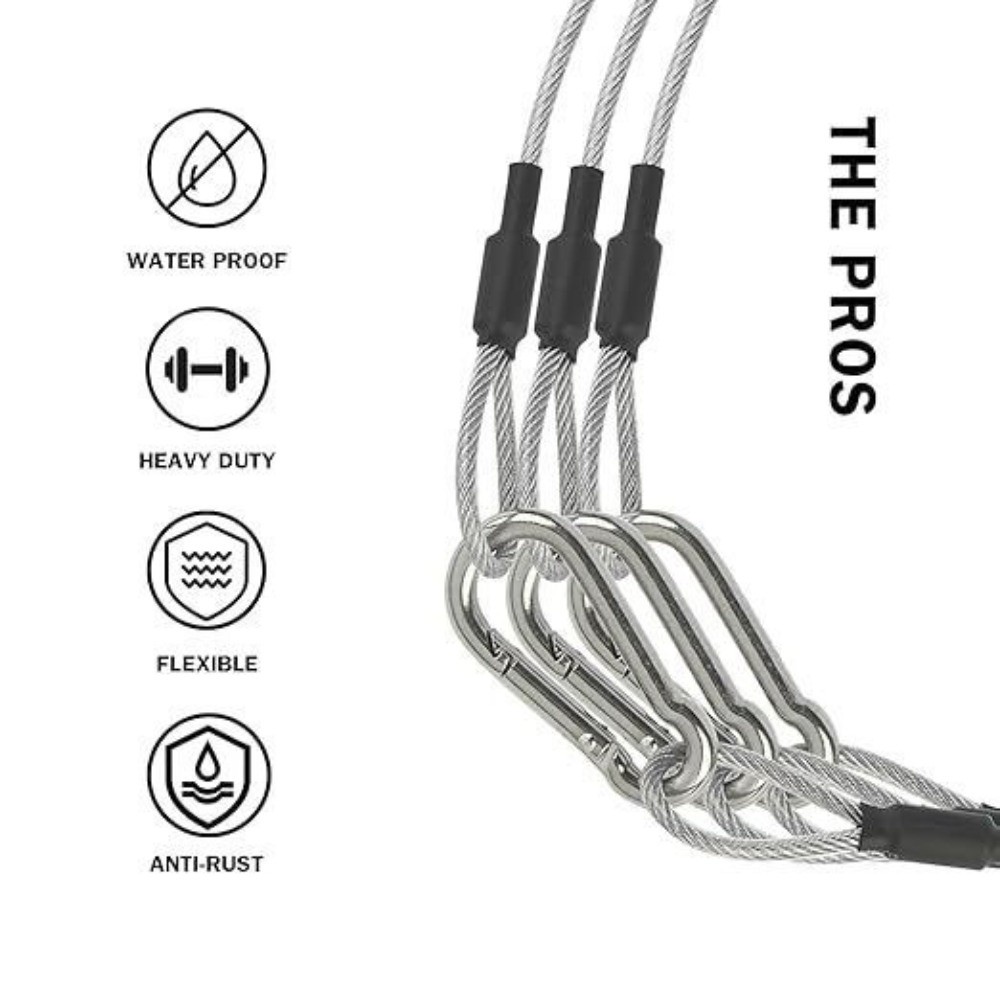 Cable Lock Flexible - Кабель безопасности из нержавеющей стали, гибкий