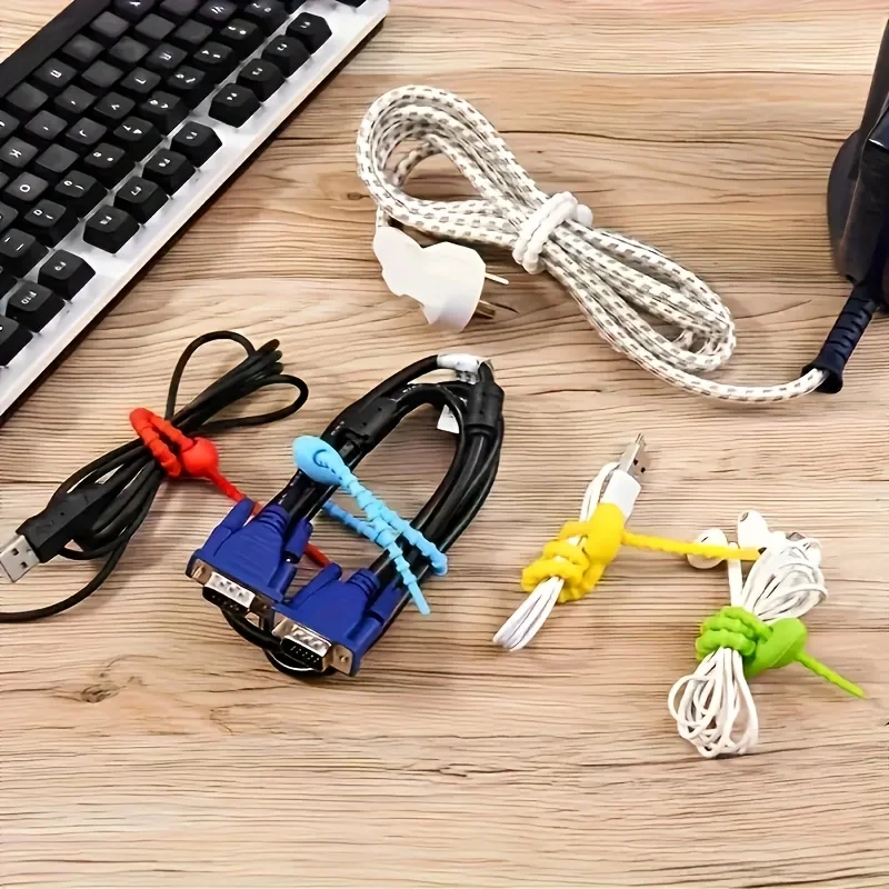 10 шт. силиконовые кабельные с – обзор и цена Cable Lock Flexible